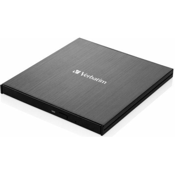 Verbatim External Slimline Blu-Ray Ultra Hd 4K Burner + USB-C/USB-A Cable Black - (43888)
