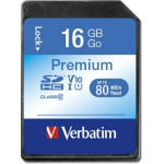 Verbatim Premium U1 Card Sdhc 16GB V10 Black - (43962)