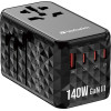 Verbatim Travel Adapter EU/UK/Us Gan USB-A/3xUSB-C Pd 140W UTA-10 Black - (32125)