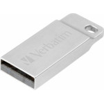 Verbatim USB-A 2.0 Metal Executive Flash Drive 64GB Silver - (98750)
