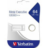 Verbatim USB-A 2.0 Metal Executive Flash Drive 64GB Silver - (98750)