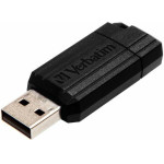 Verbatim USB-A 2.0 Pinstripe Flash Drive 16GB Black - (49063)