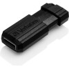 Verbatim USB-A 2.0 Pinstripe Flash Drive 64GB Black - (49065)