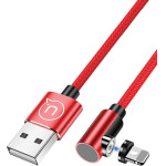 Usams Kabel Katowy Magnetyczny U54 1mLightning czerwony/Red (US-SJ444) - (SJ444USB02)