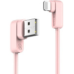 Usams Kabel Katowy U-Flow Lightning 1,2m2A rozowy/Pink (US-SJ165) - (IPUSBCY03)