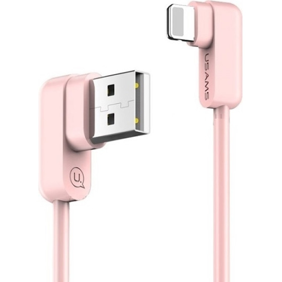 Usams Kabel Katowy U-Flow Lightning 1,2m2A rozowy/Pink (US-SJ165) - (IPUSBCY03)