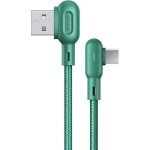 Usams Kabel Katowy U57 Microusb 1,2m 2Azielony/Green (US-SJ458) - (SJ458USB02)
