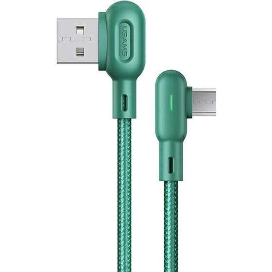 Usams Kabel Katowy U57 Microusb 1,2m 2Azielony/Green (US-SJ458) - (SJ458USB02)