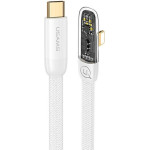 Usams Kabel Katowy USB-C Na Lightningpd 20W Fast Charging Iceflake Series 1,2m bialy/White (US-SJ583) - (SJ583USB02)