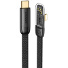 Usams Kabel Katowy USB-C Na Lightningpd 20W Fast Charging Iceflake Series 1,2m czarny/Black (US-SJ583) - (SJ583USB01)