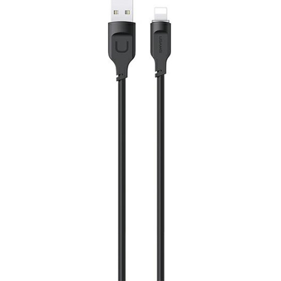 Usams Kabel Lightning 2,4A 1,2mFast Charging Lithe Series czarny/Black SJ565USB01�(US-SJ565) - (SJ565USB01)