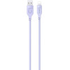 Usams Kabel Lightning 2,4A 1,2mFast Charging Lithe Series purpurowy/Purple (US-SJ565) - (SJ565USB03)