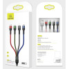 Usams Kabel Pleciony U26 4w1 3m 2AFast Charge (2xlightning/microUSB/USB-C) (US-SJ413) - (SJ413USB01)