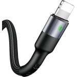 Usams Kabel Pleciony U26 Lightning 1m1szt. For Set 2A Fast Charging czarny/Black SJ311IP01 (US-SJ311) - (SJ311USB01/SJ311IP01)