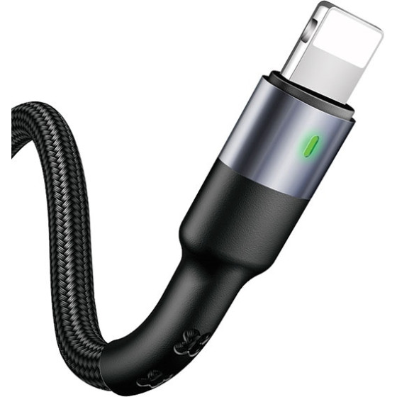 Usams Kabel Pleciony U26 Lightning 1m1szt. For Set 2A Fast Charging czarny/Black SJ311IP01 (US-SJ311) - (SJ311USB01/SJ311IP01)