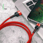 Usams Kabel Pleciony U26 Lightning 1m1szt. For Set 2A Fast Charging czerwony/Red (US-SJ311) - (SJ311IP02)