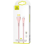Usams Kabel Pleciony U33 Lightning 1,2m2A Fast Charging rozowy/Pink (US-SJ360) - (SJ360USB03)