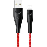 Usams Kabel Pleciony U41 Lightning 1m2A czerwony/Red (US-SJ391) Fast Charge - (SJ391USB02)