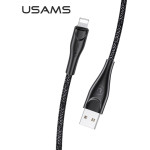 Usams Kabel Pleciony U41 Lightning 3m2A czarny/Black (US-SJ397) Fast Charge - (SJ397USB01)