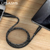 Usams Kabel Pleciony U41 Lightning 3m2A czarny/Black (US-SJ397) Fast Charge - (SJ397USB01)