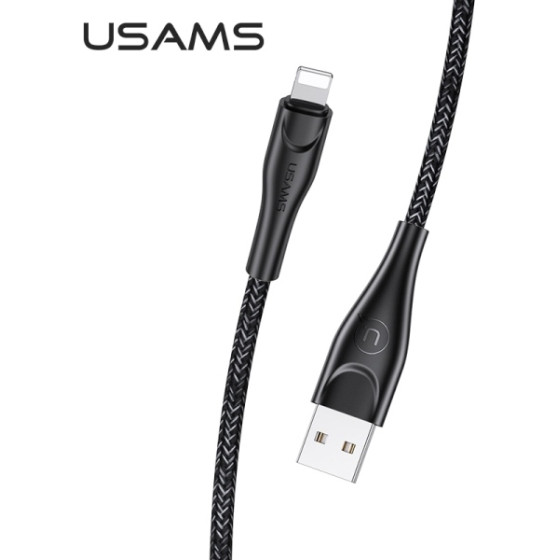 Usams Kabel Pleciony U41 Lightning 3m2A czarny/Black (US-SJ397) Fast Charge - (SJ397USB01)