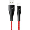 Usams Kabel Pleciony U41 Lightning 3m2A czerwony/Red (US-SJ397) Fast Charge - (SJ397USB02)