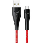 Usams Kabel Pleciony U41 Microusb 3m2A czerwony/Red (US-SJ399) Fast Charge - (SJ399USB02)