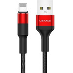 Usams Kabel Pleciony U5 2A lightningczerwony/Red 1,2m (US-SJ220) - (SJ220IP02)