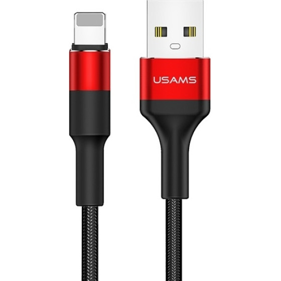 Usams Kabel Pleciony U5 2A lightningczerwony/Red 1,2m (US-SJ220) - (SJ220IP02)