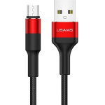 Usams Kabel Pleciony U5 2A Micro USBczerwony/Red 1,2m (US-SJ224) - (SJ224USB02)