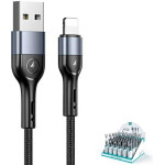 Usams Kabel Pleciony U55 2A lightning1sZt For Set U55 czarny/Black 1m (US-SJ448) SJ448USBSG01 - (SJ448ZJ01)
