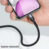 Usams Kabel Pleciony U55 2A lightningczarny/Black 1m (US-SJ448) - (SJ448USB01)