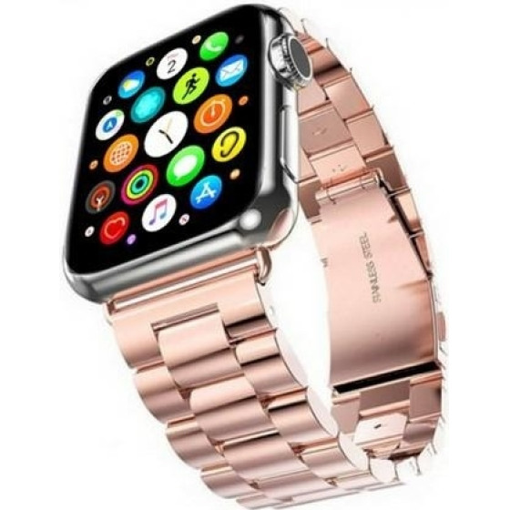 Mercury Pasek Metal Apple Watch 38/40/41mm Rozowo zloty/Pink gold