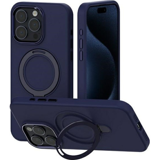 Mercury Magsafe Stand Silicone Iphone 15 Pro Max 6,7'' Niebieski /blue