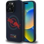 Red Bull Case Hc Silicone ORBR20 Logo Red Lining For Iphone 15 Pro Magsafe Navy Blue - (RBHMP15L24SIOLVR)