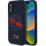 Red Bull Case Hc Silicone ORBR20 Logo Red Lining To Iphone 16 Magsafe Navy Blue - (RBHMP16S24SIOLVR)