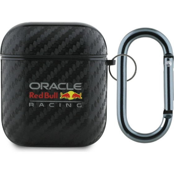 Red Bull Case Pu Carbon Logo For Airpods 1/2 Black - (RBA2PUCAILK)
