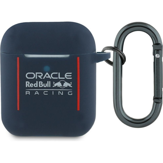 Red Bull Case Silicone Logo & Lines For Airpods 1 / 2 Navy Blue - (RBA2SIVSV)