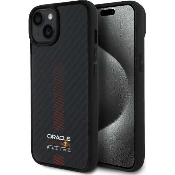 Red Bull Iphone 14 6.1'' Hardcase Black Carbon Fiber Power Bar Magsafe - (RBHMP14S24CFGSMK)