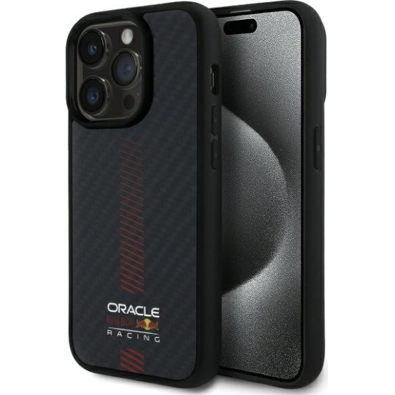 Red Bull Iphone 14 Pro 6.1'' Hardcase Black Carbon Fiber Power Bar Magsafe - (RBHMP14L24CFGSMK)