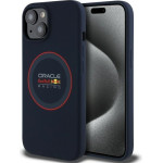 Red Bull Iphone 15 6.1'' Hardcase Navy Silicone Red Ring Magsafe - (RBHMP15S24SIILVR)