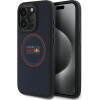 Red Bull Iphone 15 Pro Max 6.7'' Hardcase Navy Leather Red Ring Magsafe - (RBHMP15X24PUILVR)