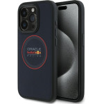 Red Bull Iphone 15 Pro Max 6.7'' Hardcase Navy Leather Red Ring Magsafe - (RBHMP15X24PUILVR)