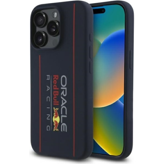 Red Bull Iphone 15 Pro Max 6.7'' Hardcase Navy Silicone Vertical Logo Magsafe - (RBHMP15X24SIOLRV)