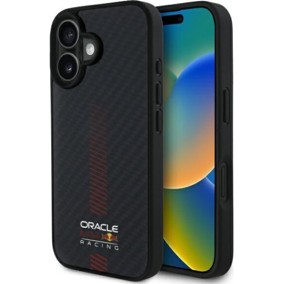 Red Bull Iphone 16 Plus 6.7'' Hardcase Black Carbon Fiber Power Bar Magsafe - (RBHMP16M24CFGSMK)