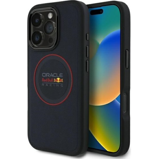 Red Bull Iphone 16 Pro Max 6.9'' Hardcase Navy Leather Red Ring Magsafe - (RBHMP16X24PUILVR)