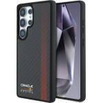 Red Bull Real Carbon Fiber Powerbar Magsafe Case For Samsung Galaxy S25 Ultra Black - (RBHMS25L24CFGSMK)
