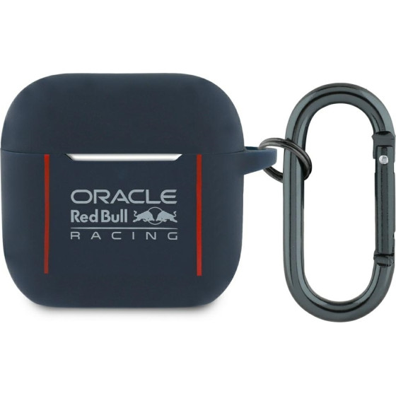 Red Bull Silicone Logo & Lines Case For Airpods 4 Navy Blue - (RBA4SIVSV)