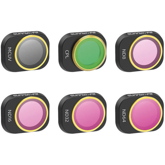 Sunnylife 6 Lens Filters MCUV, CPL, ND8/16/32/64 for DJI MINI 4 PRO - (N4P-FI730)