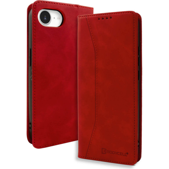 Bodycell Book Case Pu Leather Iphone 16e Red - (BB-00176)